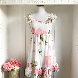 YO BABY Cotton Floral Junior Girls Dress